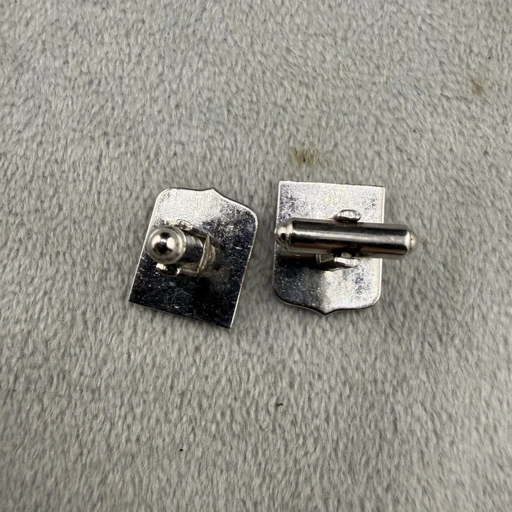 Vintage Masonic Cufflinks‎ Silver Tone